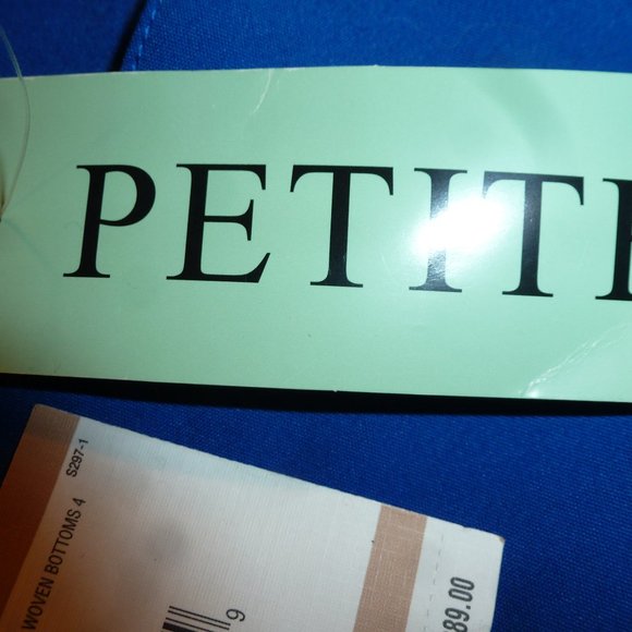 Anne Klein Slim Crop Petite Blue Woven pants ( waist is17.5") - Picture 12 of 16